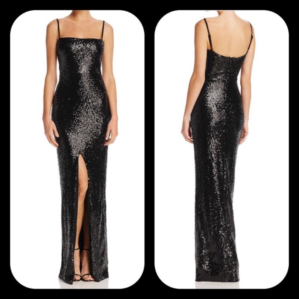 Nookie Black Sequin Maxi Dress - Picture 2 of 11
